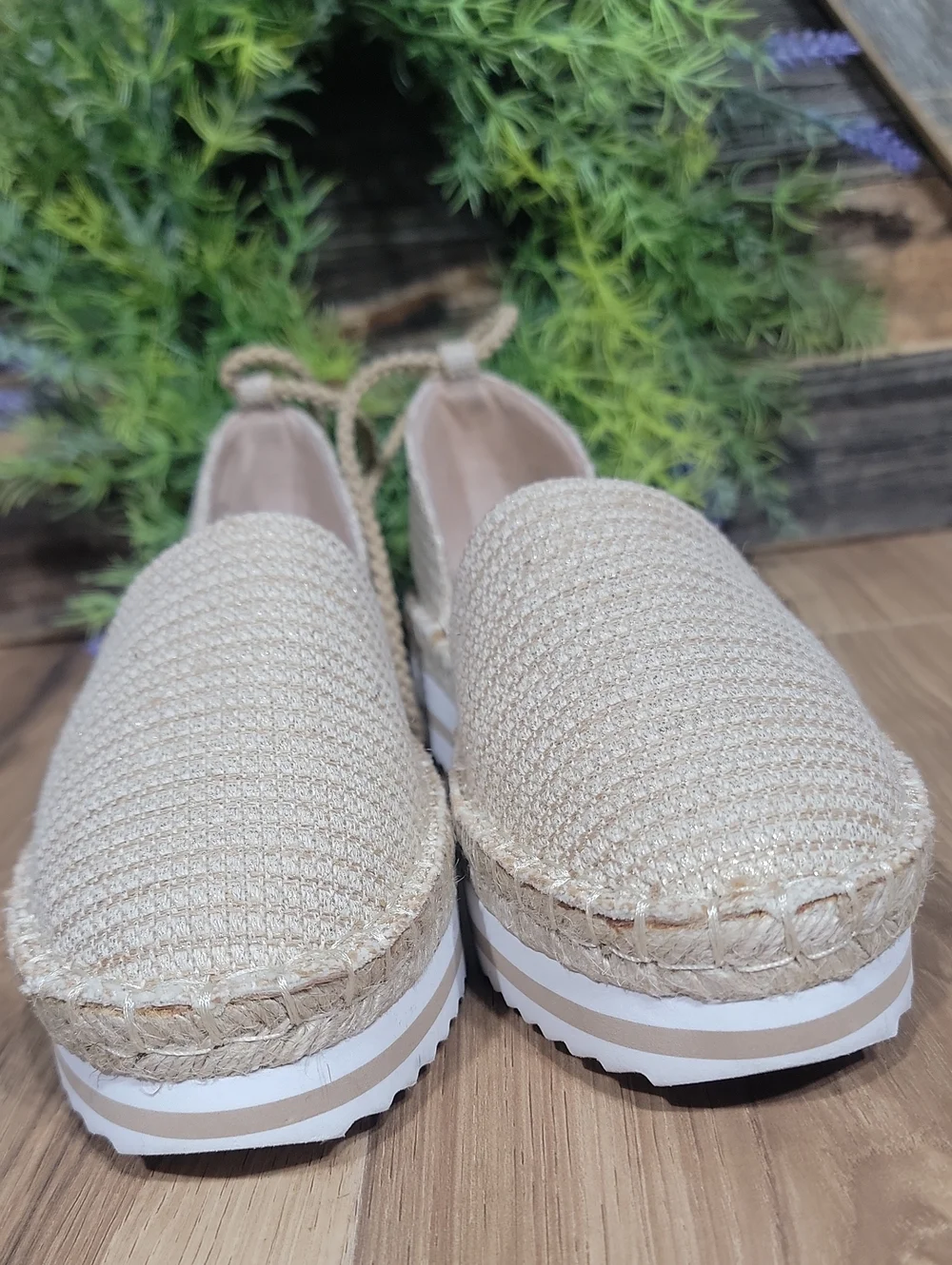 J Lo Lace-Up Espadrilles 6.5